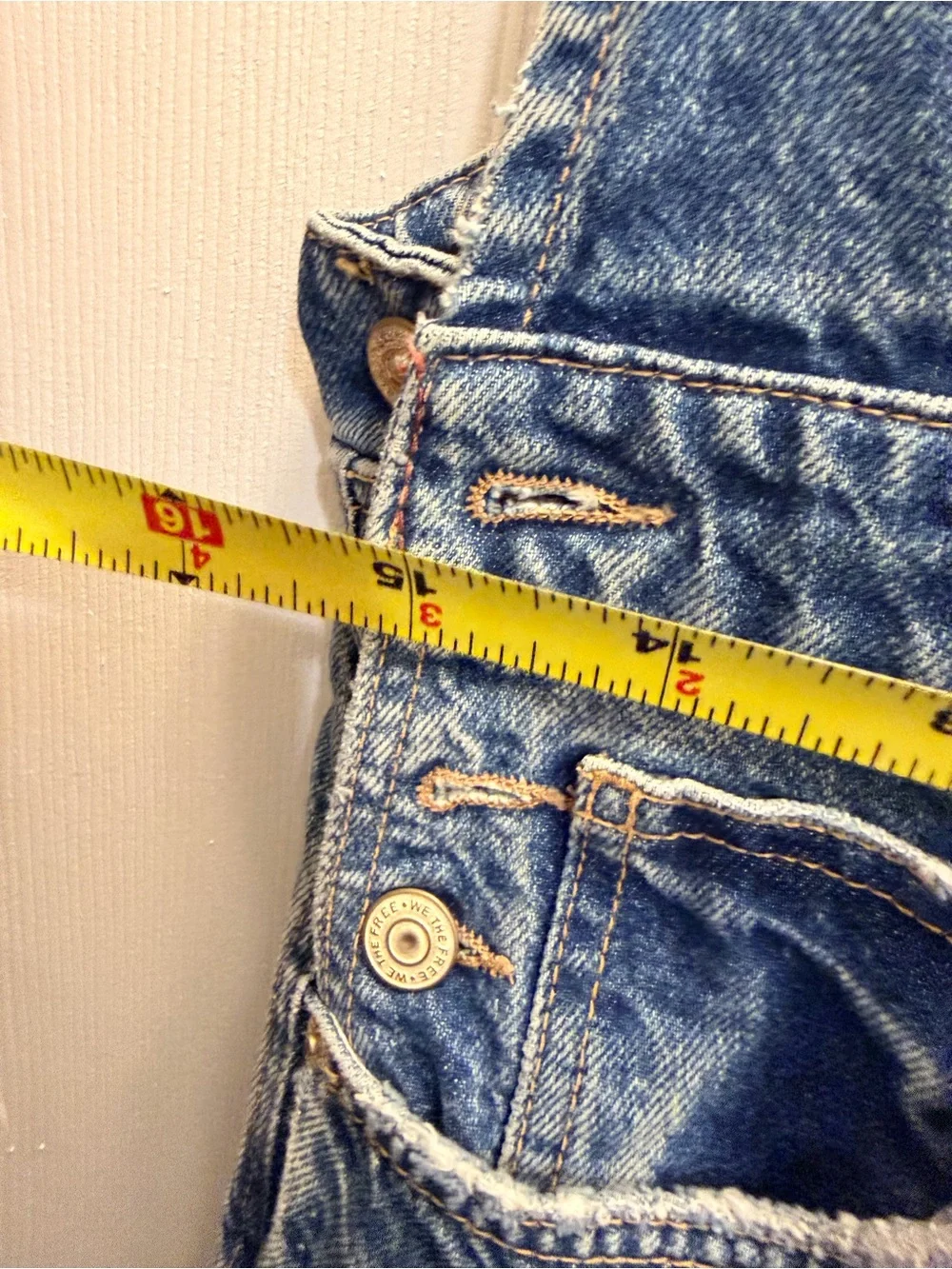 We The Free Light Blue Denim Overalls barrel - Picture 2 of 5